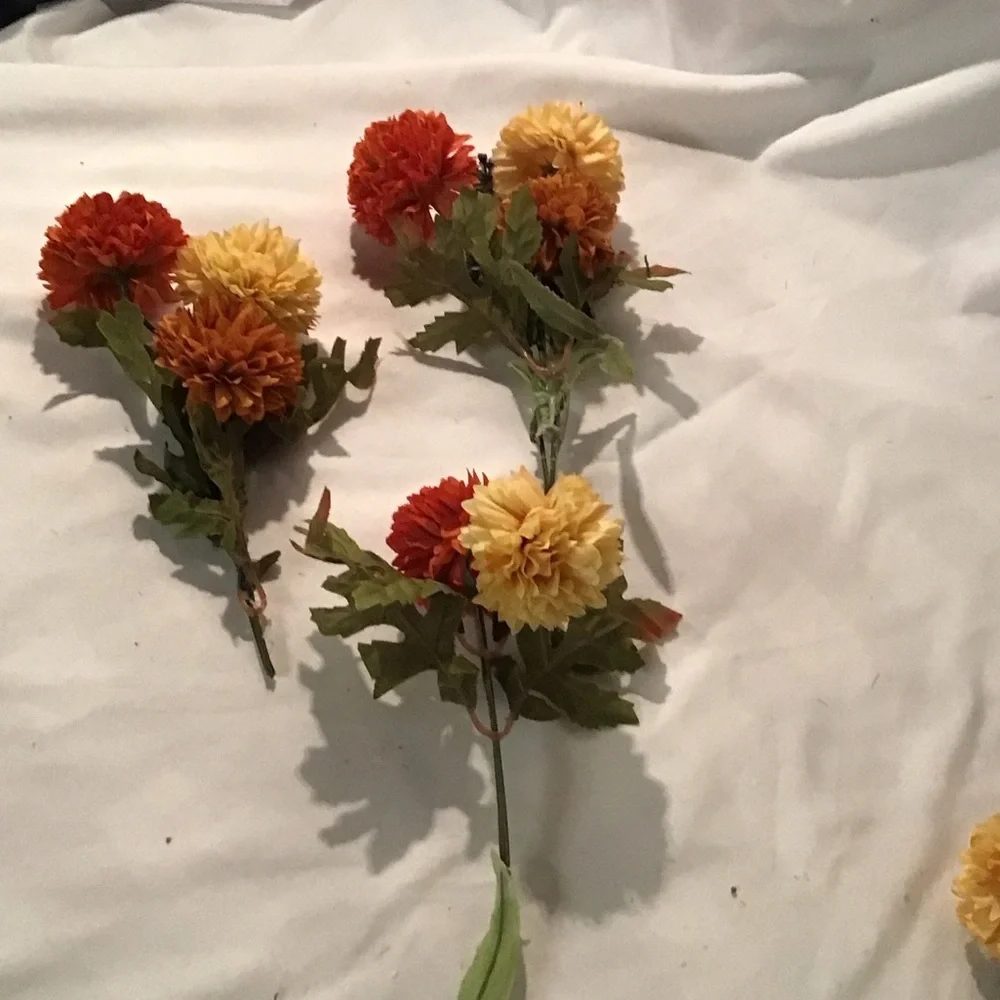 Autumn Floral Arrangement with Orange and Yellow Blooms